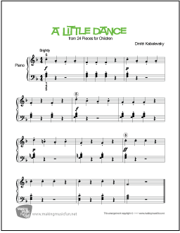 A Little Dance Easy Piano Sheet Music