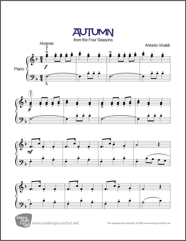 Easy Piano Sheet Music