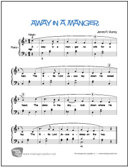 away in a manger sheet music