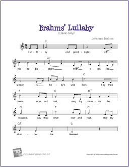 Langt væk Erobre Fruity Brahms' Lullaby | Free Sheet Music (Lead Sheet) - MakingMusicFun.net