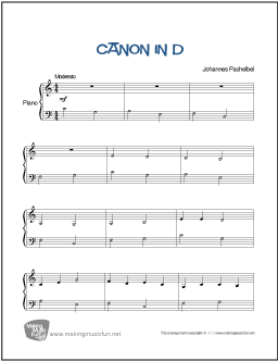 Canon in D - Sheet Music 