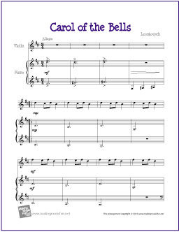 Reklame siv Folkeskole Carol of the Bells | Free Violin Sheet Music - MakingMusicFun.net