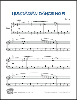Hungarian Dance No. 5 (Brahms) | Piano