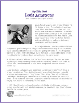 Hey Kids, Meet Louis Armstrong