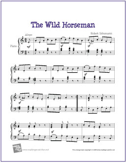 The Wild Horseman (Schumann) | Free Easy Piano Sheet Music